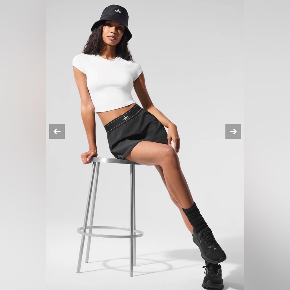 NWT ALO Yoga Black Match Point Tennis Skirt, XS - Picture 8 of 8